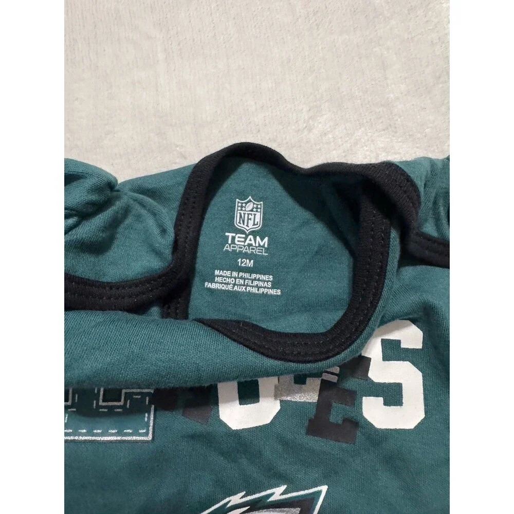 Philadelphia Eagles Baby Jersey 12 Months Lot of 2 NFL Team Apparel Infant Girl